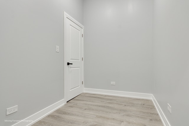 empty room featuring light wood-type flooring