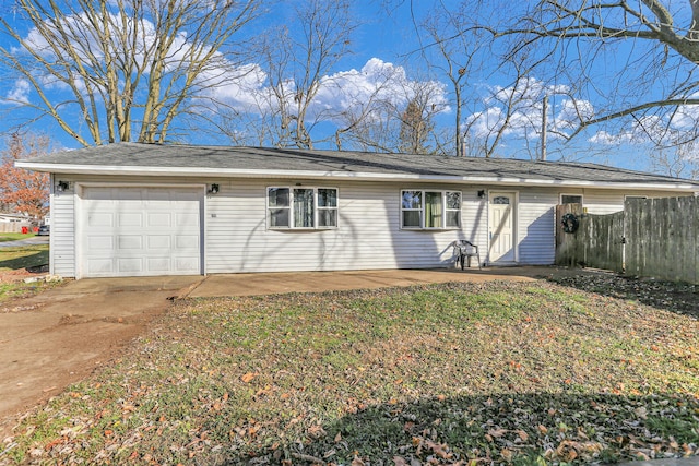 exterior space featuring a garage