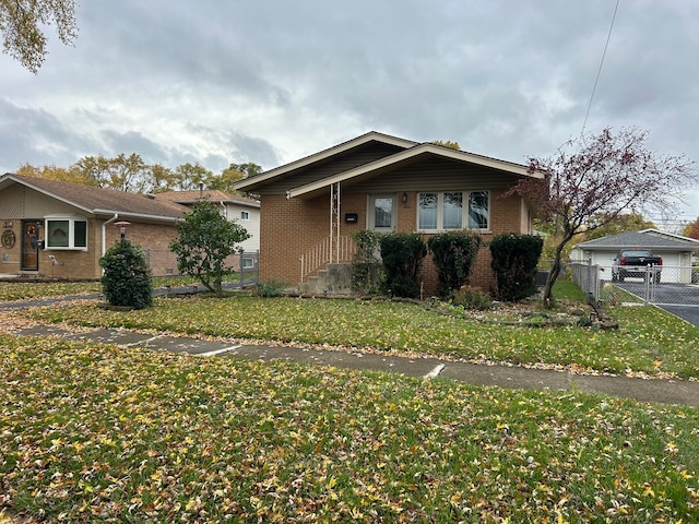 view of front of house with a front yard