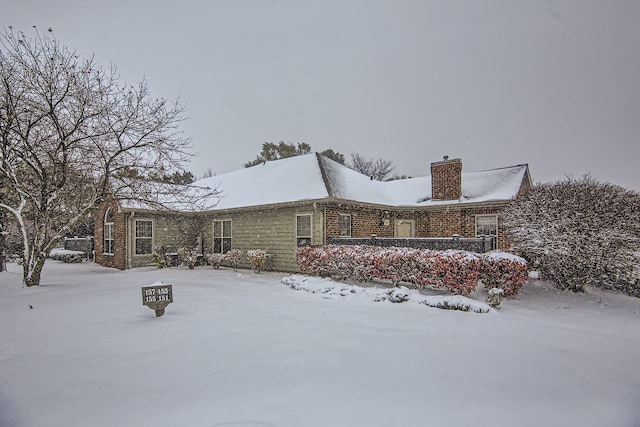 view of snowy exterior