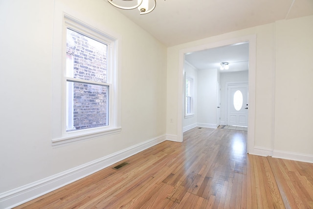 interior space featuring plenty of natural light and light wood-type flooring