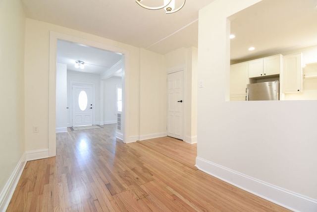 interior space featuring light wood-type flooring