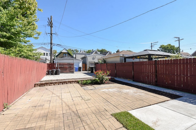 view of patio / terrace featuring a gazebo