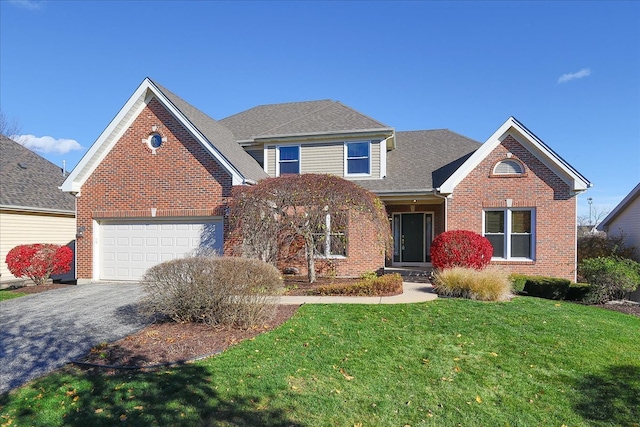 front facade with a front lawn