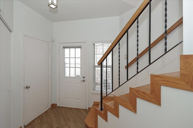 entryway featuring light hardwood / wood-style flooring