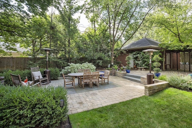 view of patio with fence