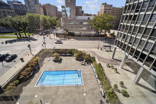 view of pool with a patio area