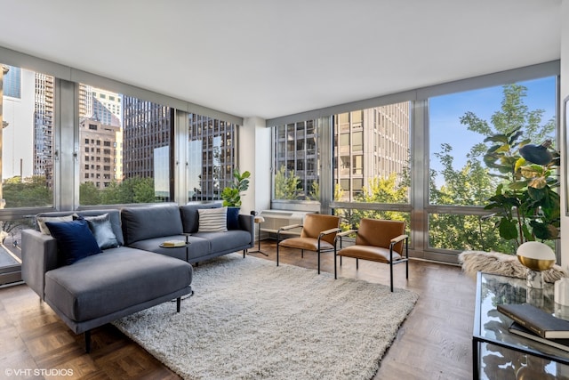 view of sunroom