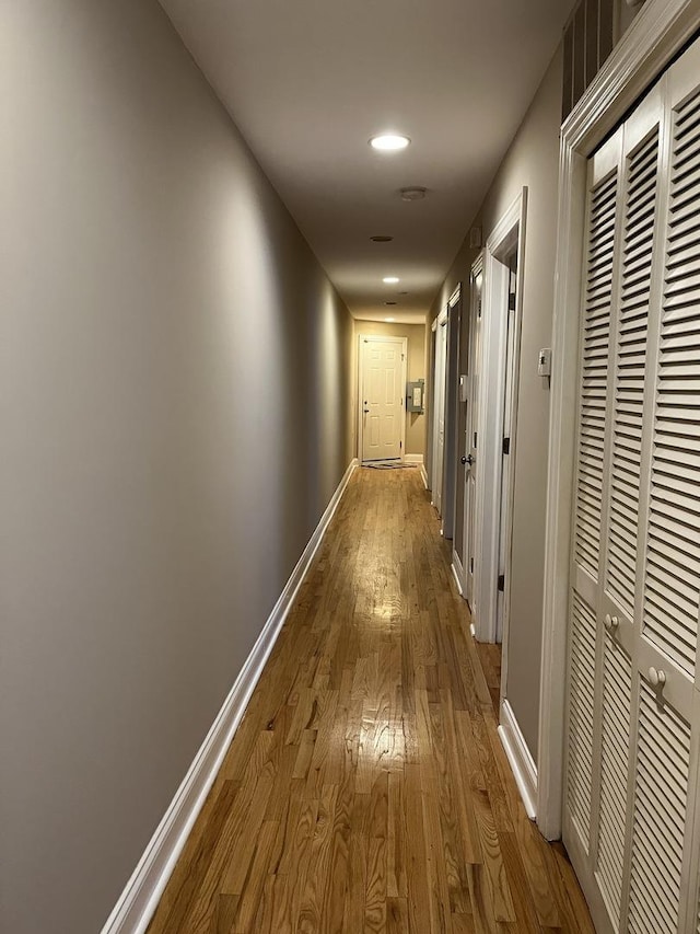 hall featuring hardwood / wood-style floors