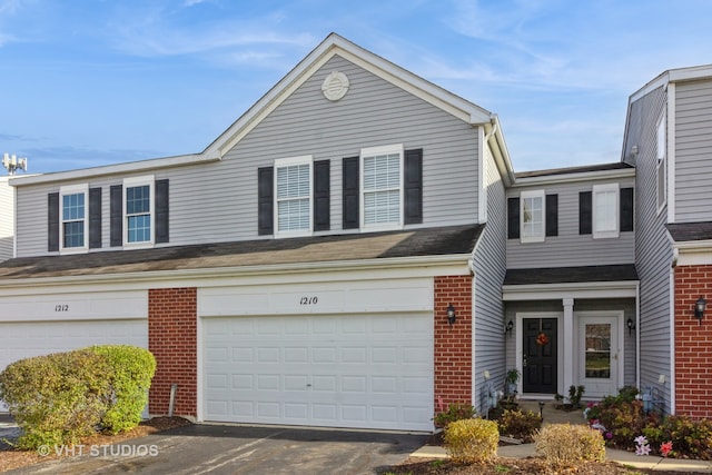 view of front facade with a garage