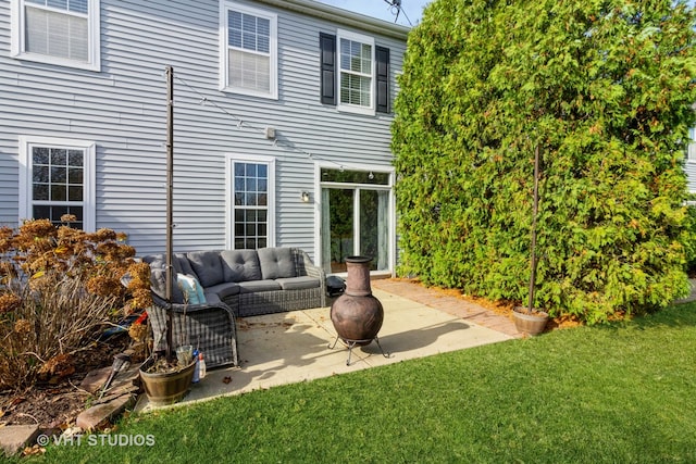 view of patio / terrace with an outdoor living space