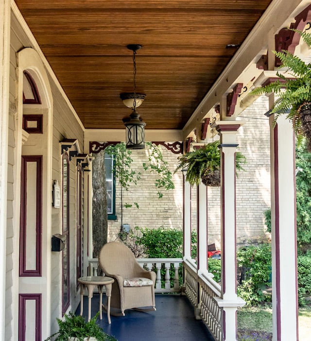 view of patio with a porch