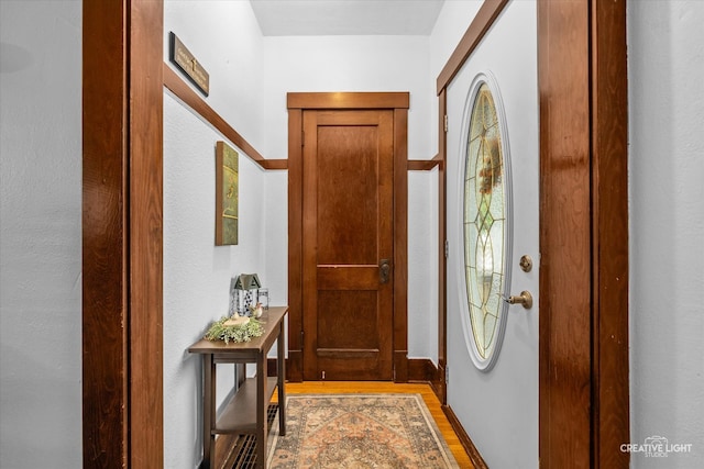 entryway featuring light wood-type flooring