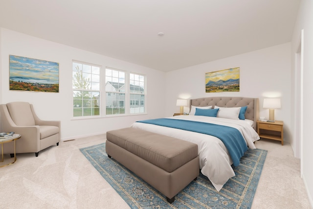 view of carpeted bedroom