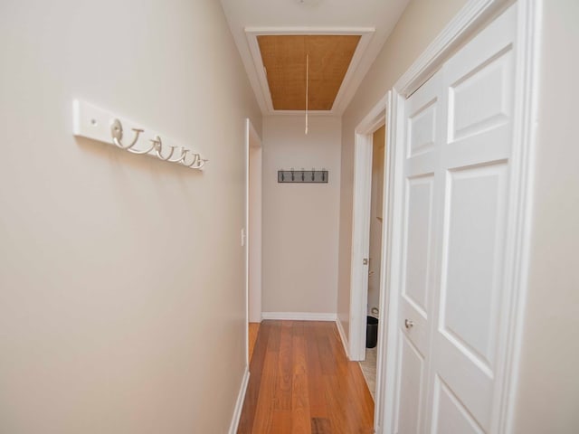 hallway featuring light hardwood / wood-style floors