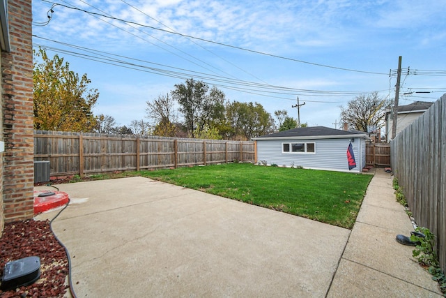 view of patio with central AC