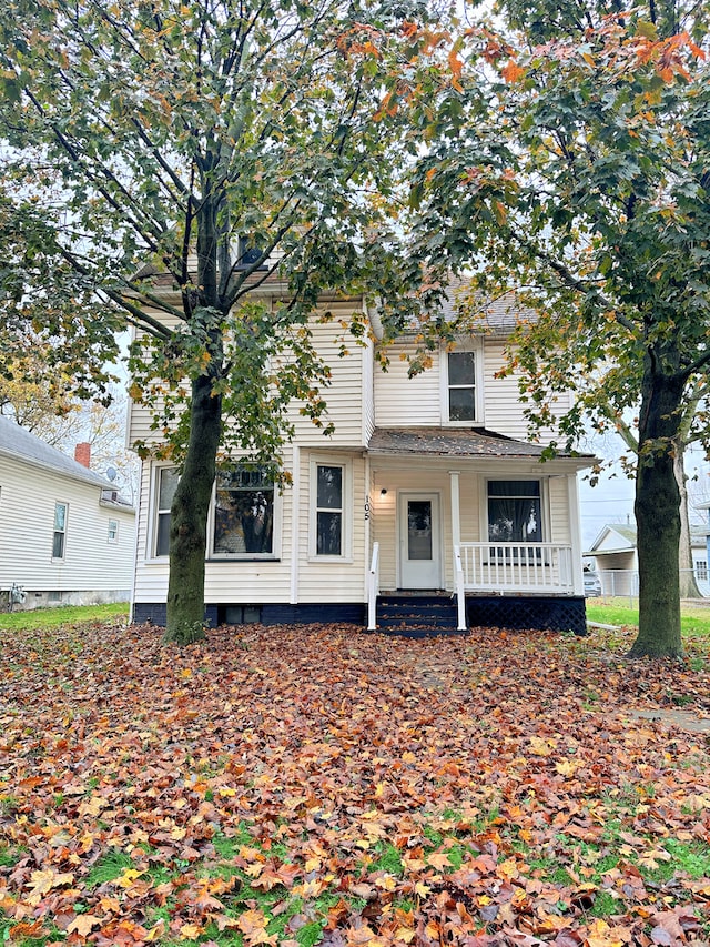 view of front facade with covered porch