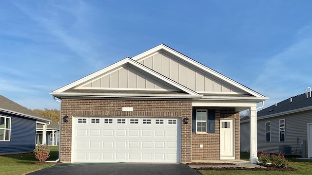 craftsman inspired home featuring a garage