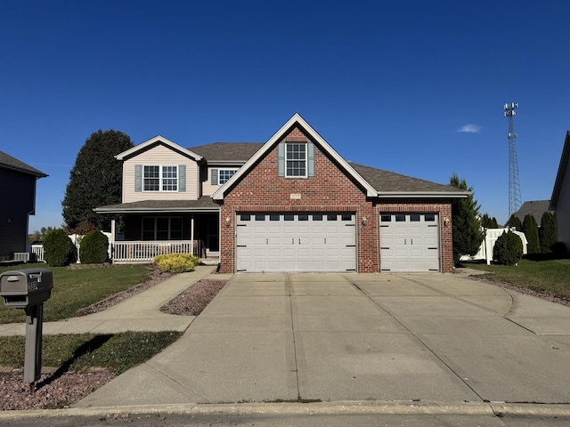 front facade with covered porch