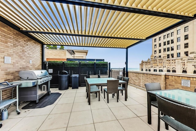 view of patio / terrace featuring outdoor dining space and area for grilling