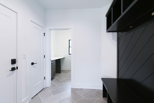 26327 Baxter Dr, Plainfield, IL 60544 - mudroom featuring tile patterned floors and baseboards