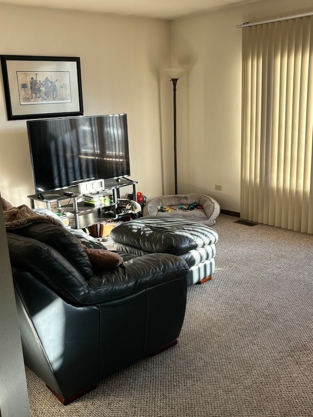 view of carpeted living room