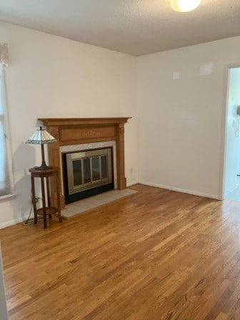 unfurnished living room featuring hardwood / wood-style floors