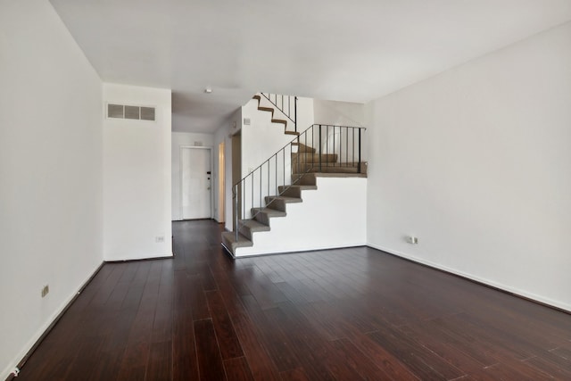 interior space featuring dark hardwood / wood-style floors