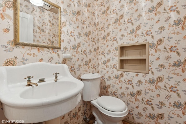 bathroom with toilet and sink