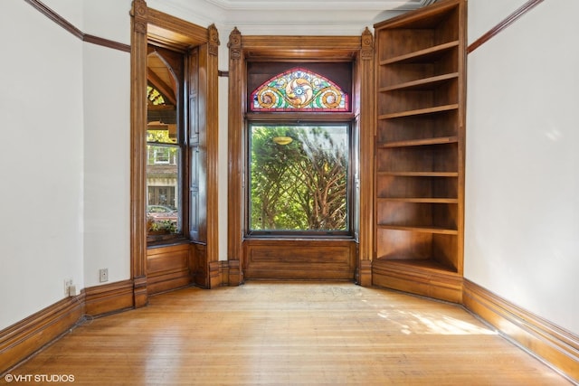 empty room featuring light hardwood / wood-style flooring