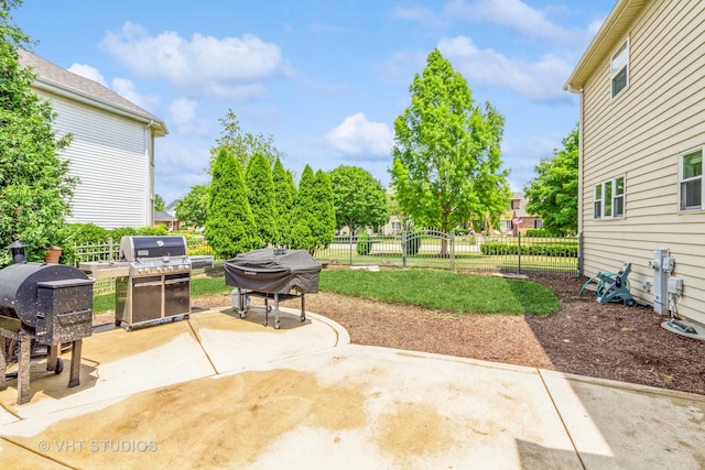 view of patio / terrace featuring grilling area