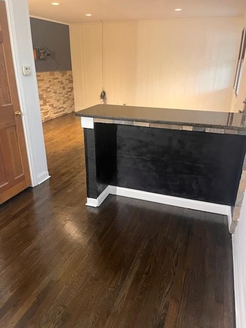 living room with hardwood / wood-style flooring