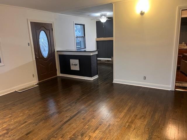 living room with wood-type flooring