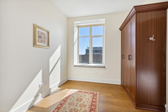 interior space featuring light wood-type flooring