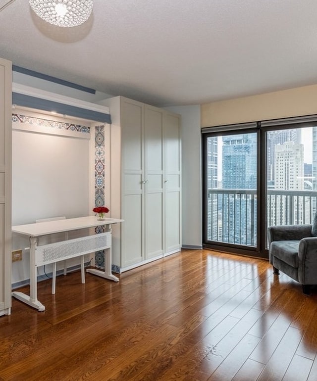 interior space featuring dark hardwood / wood-style flooring