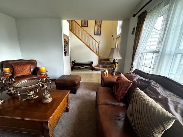 view of carpeted living room