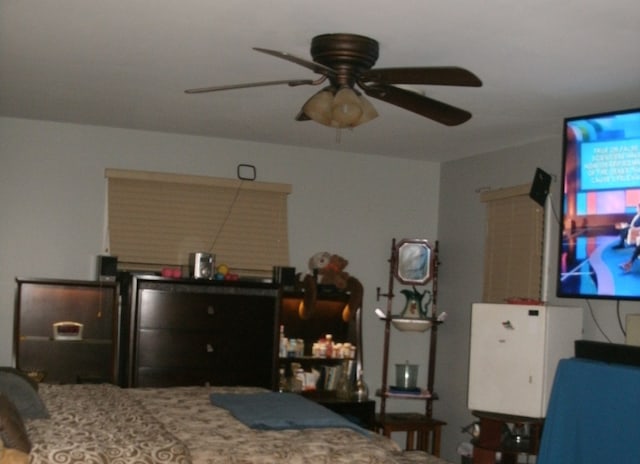 bedroom with ceiling fan