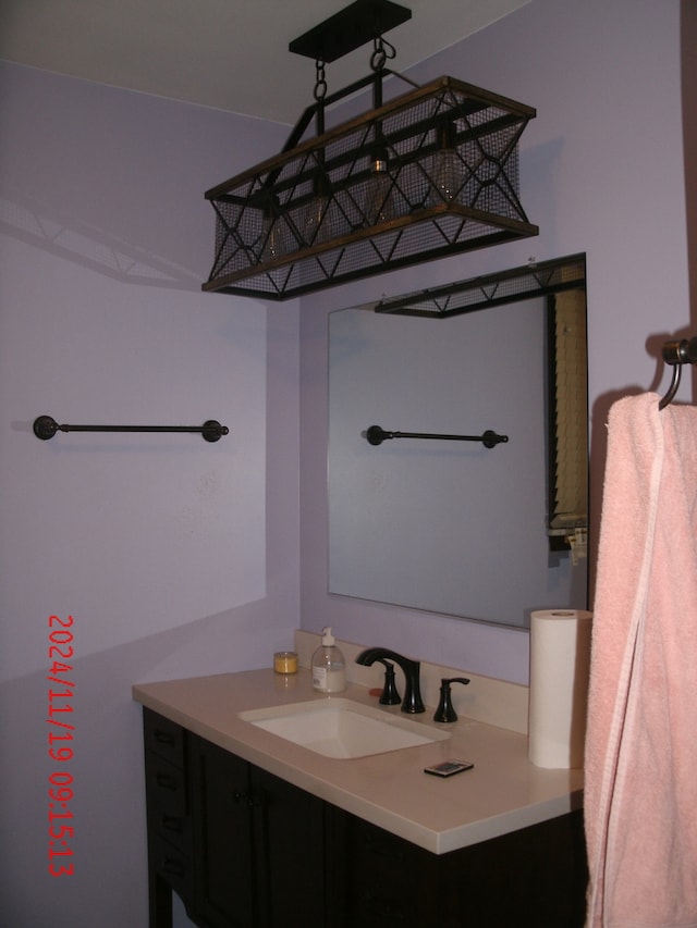 bathroom featuring vanity