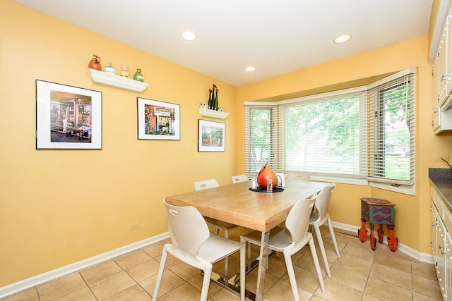 1385 Montgomery Dr, Deerfield, IL 60015 - dining space featuring light tile patterned floors and recessed lighting