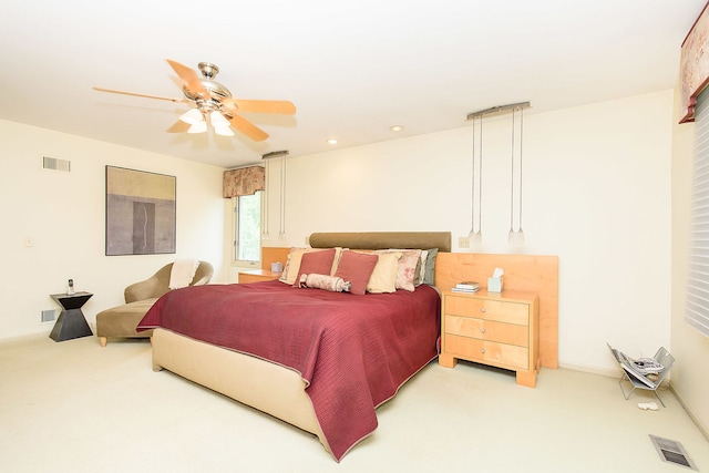 1385 Montgomery Dr, Deerfield, IL 60015 - bedroom featuring light carpet and ceiling fan