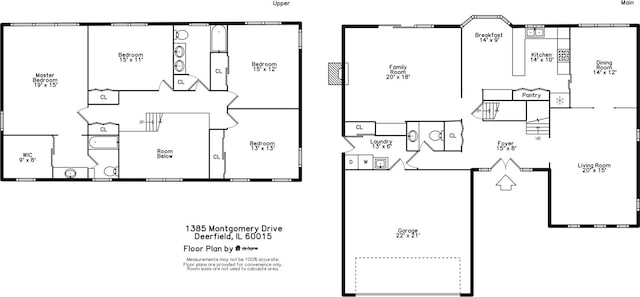1385 Montgomery Dr, Deerfield, IL 60015 - view of home floor plan