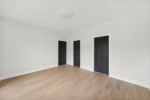 interior space with light hardwood / wood-style floors