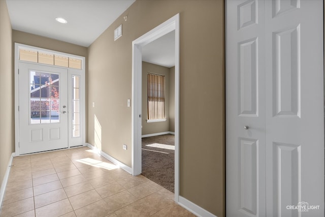 view of tiled entryway