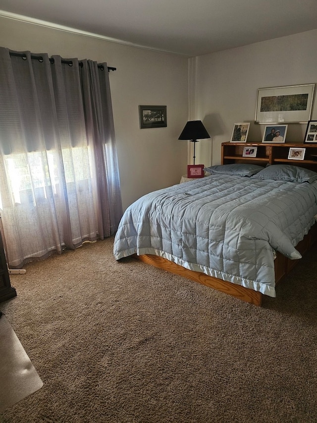 bedroom featuring carpet