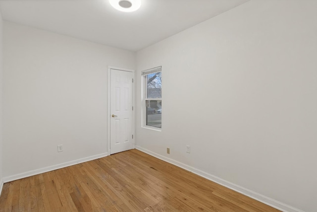 empty room featuring light wood-type flooring