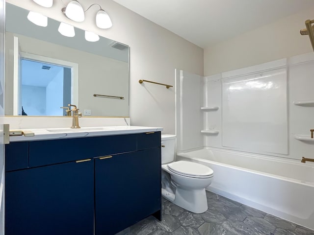 235 Regency Ct Unit B, Wauconda, IL 60084 - full bath featuring vanity, toilet, and shower / bath combination