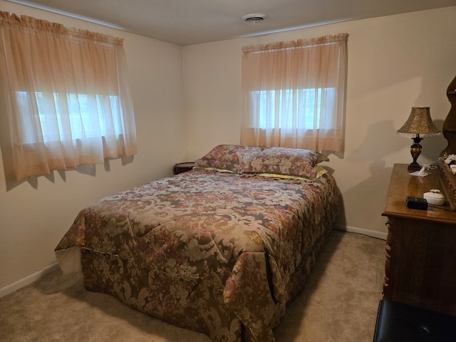 view of carpeted bedroom