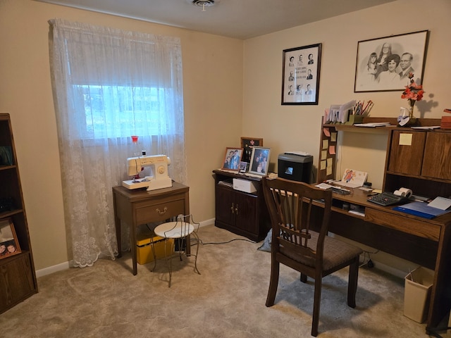 view of carpeted office