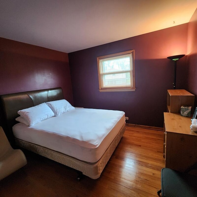 bedroom featuring light wood-type flooring