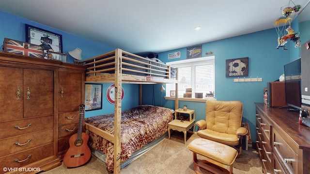 view of carpeted bedroom